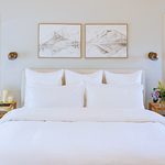 Load image into Gallery viewer, Luxury long-staple cotton king bedding set in white
