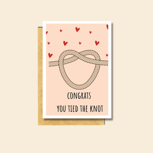 PärdēPress - You Tied The Knot - Blank Greeting Card