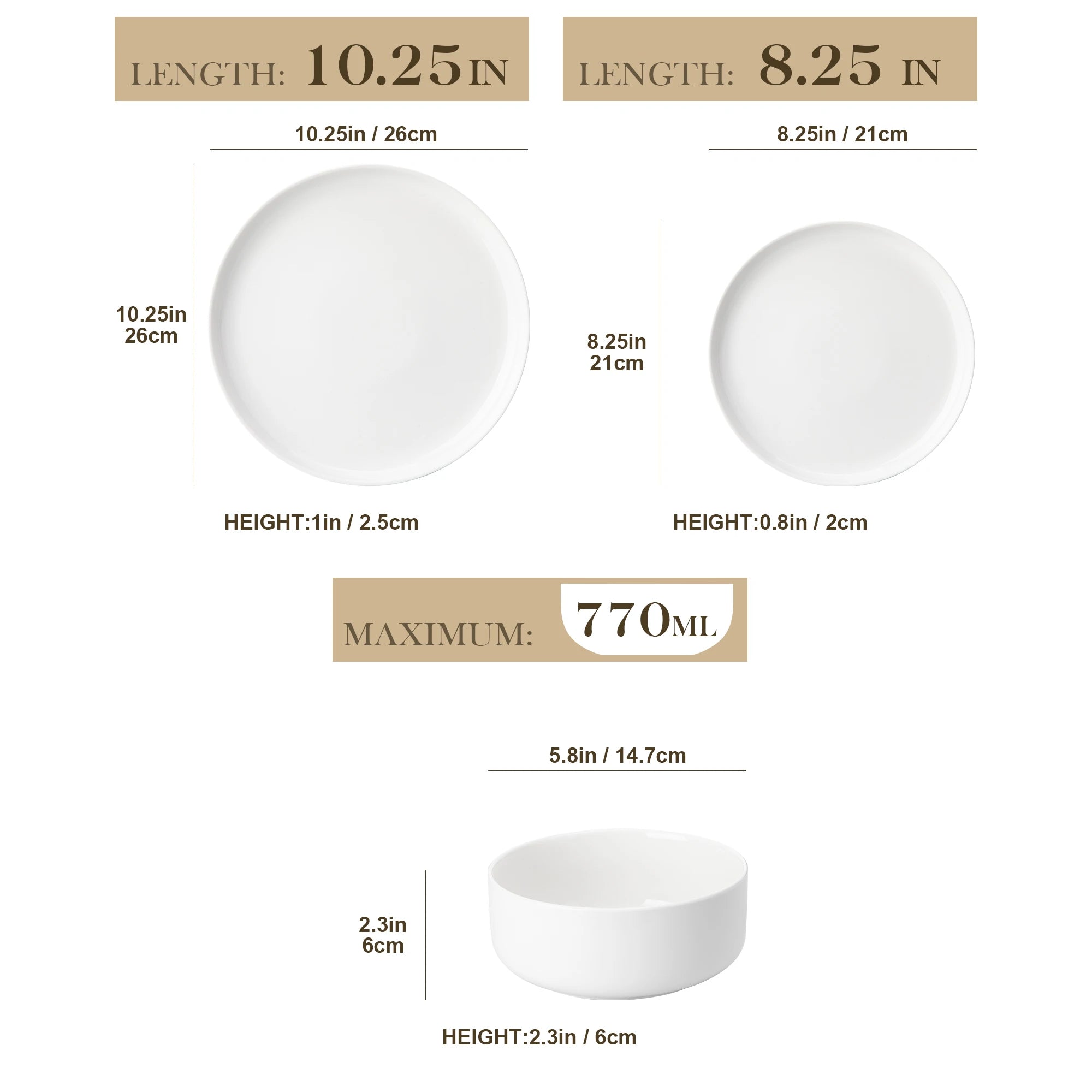 MALACASA Luna Dinnerware in 5 Colors