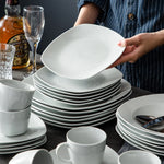 Load image into Gallery viewer, MALACASA White Porcelain Dinnerware
