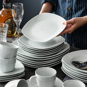 MALACASA White Porcelain Dinnerware