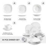 Load image into Gallery viewer, MALACASA White Porcelain Dinnerware
