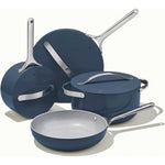 Load image into Gallery viewer, Navy Caraway 12-Piece Non-Stick Ceramic Cookware Set in modern design, eco-friendly non-toxic coating, and oven-safe pots and pans for healthier cooking.
