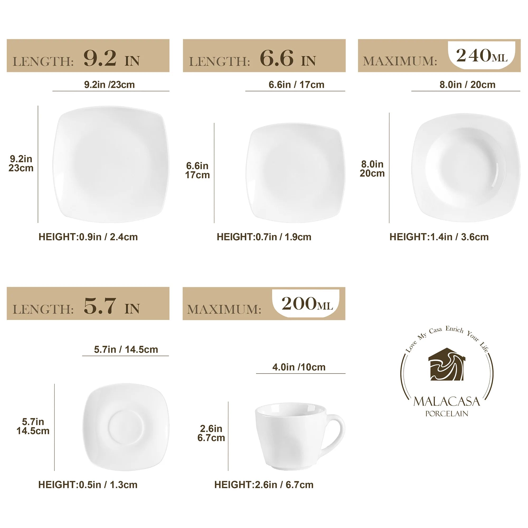 MALACASA Julia Dinnerware