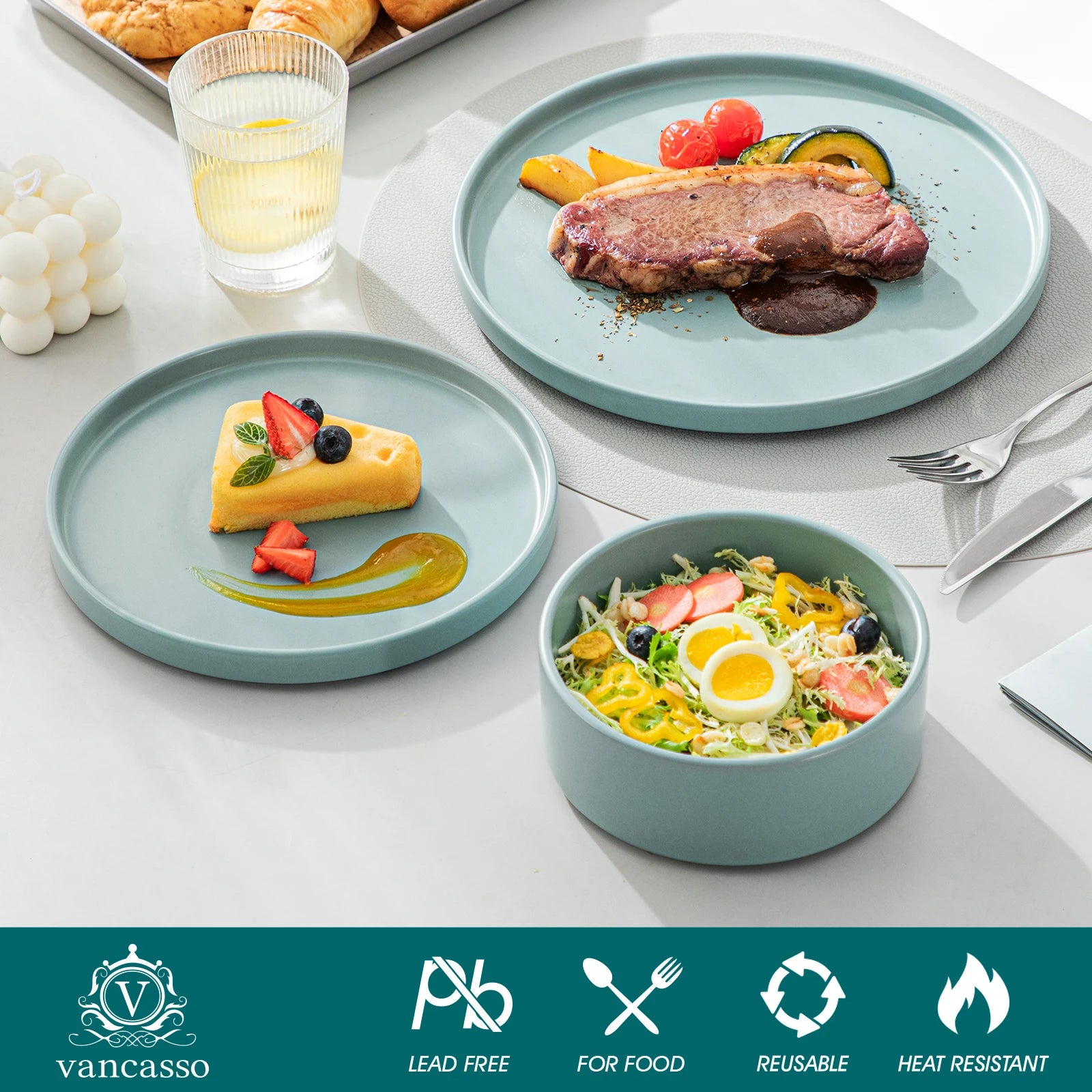 VANCASSO VENUS Aqua Dinnerware