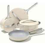 Load image into Gallery viewer, Cream Caraway 12-Piece Non-Stick Ceramic Cookware Set in modern design, eco-friendly non-toxic coating, and oven-safe pots and pans for healthier cooking.
