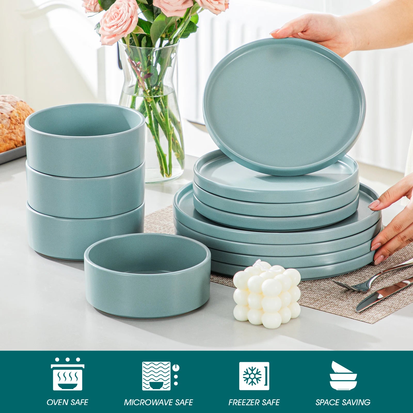 VANCASSO VENUS Aqua Dinnerware