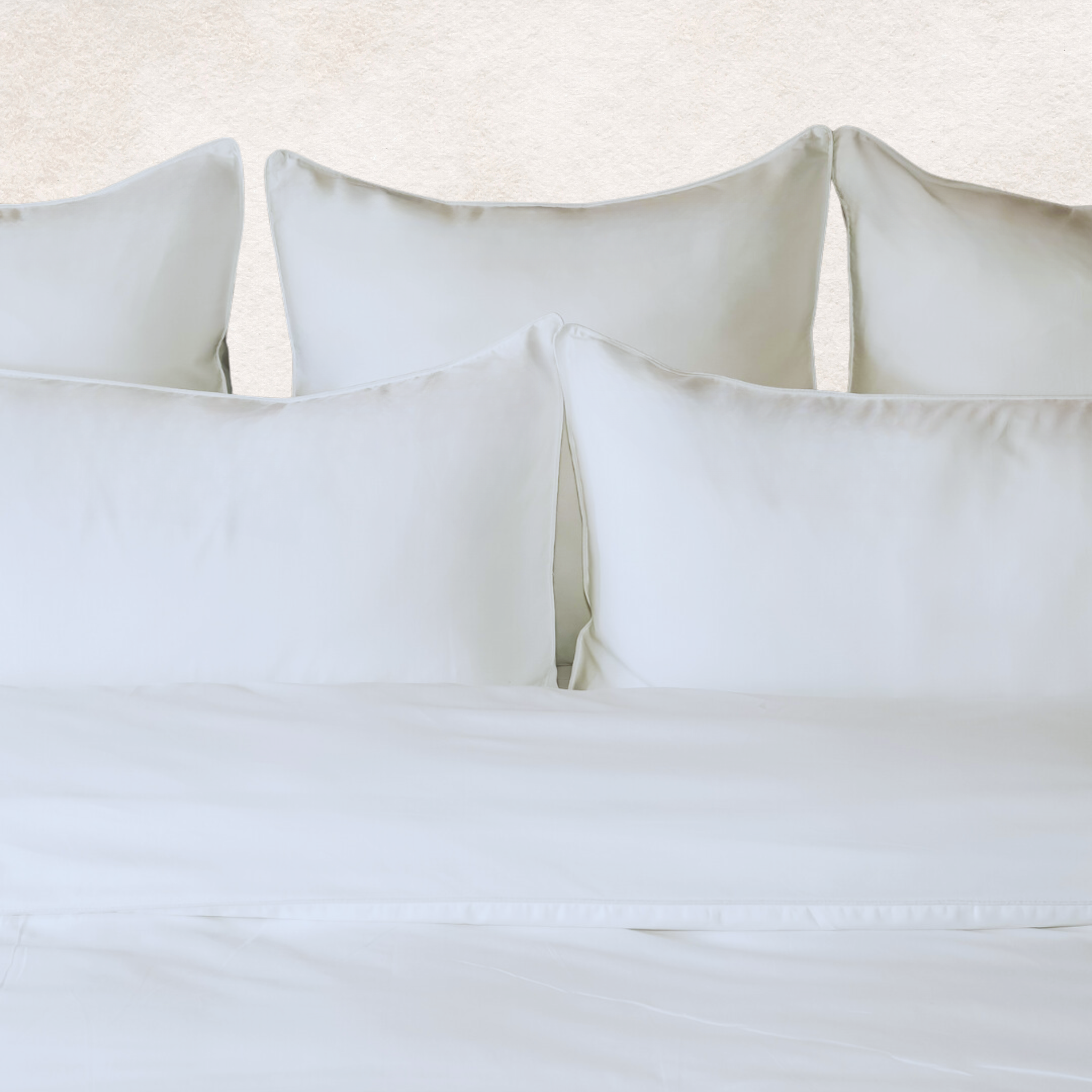 Paulette Maray Signature Piped Sateen Pillow Shams – Luxury Shams in Snow White